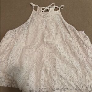 White lace tank